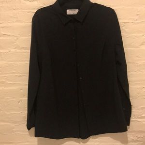 Ministry of Supply Black Button Down XL